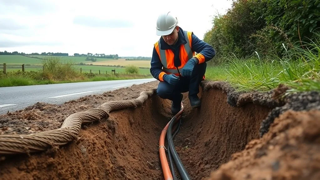 Underground Cable Installation in Dartford | Buried Power & Data Lines